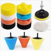 3" Sponge Foam Drill Polishing Cone Ball Pad Kit Bendable Washable Reusable Car Hub Waxing Buffing Wheel Polisher