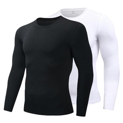 Men's Quick-Dry Long Sleeve Bodysuit: Breathable Elastic Base Layer for Basketball, Running, and Fitness. Suitable for Children and Adults.