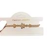 Adjustable Flower Bracelet Sparkling Zircon Exquisite Metal Pull-out Bracelet Crystal Pull Handmade Zircon Bracelet