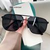 Non-polarized Pilot Sunglasses Men FashionDouble Beam Metal Frame Square Glasses Night Vision Driving Male/female Glasses