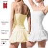 Elegant Cross-Border Sweet Style Camisole with Chest Pad: Pleated Tennis Skirt and Anti-Exposure Puff Design