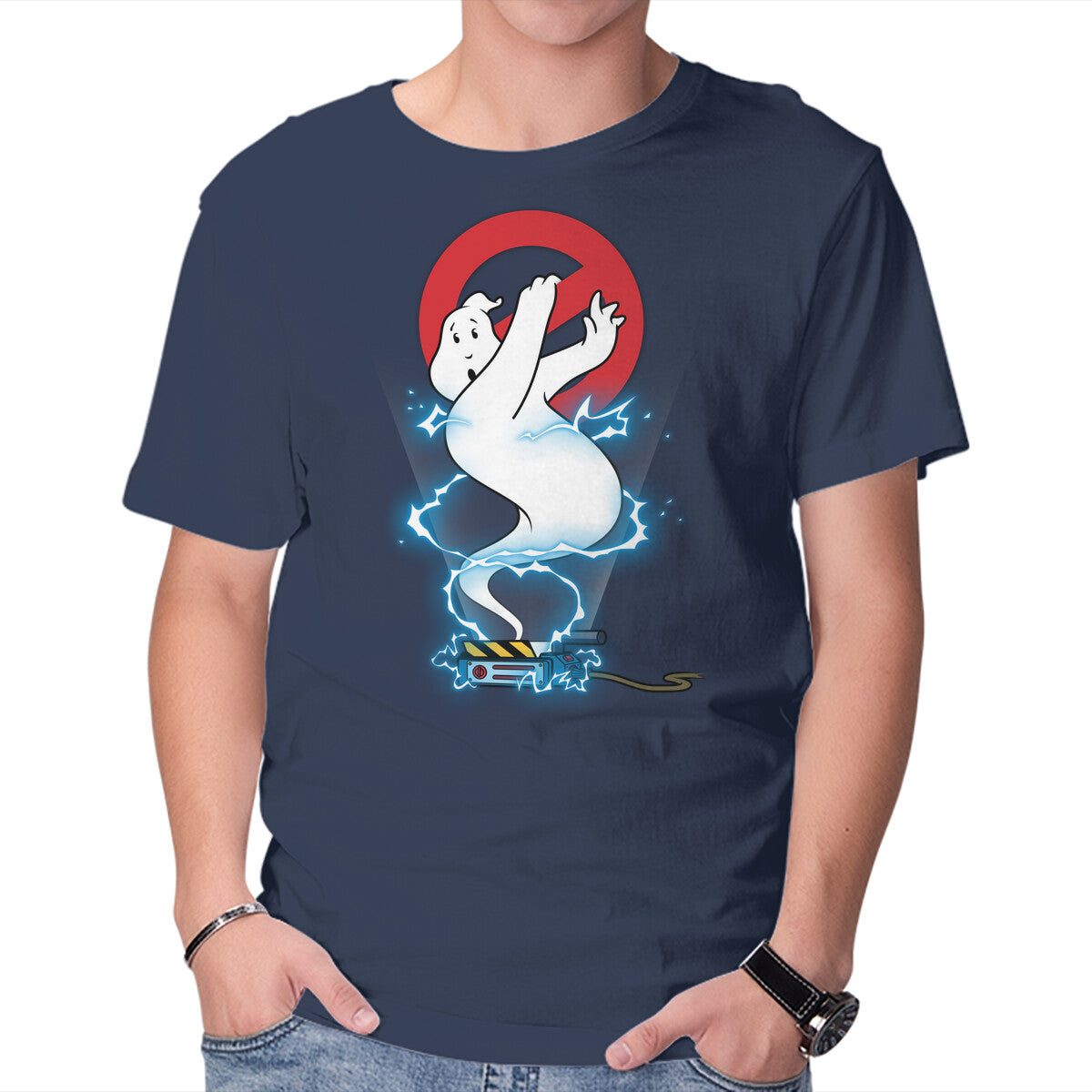 Unisex Crew Neck T-Shirt Busted Graphic Short Sleeve Casual Tee S