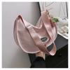 Simple Shoulder Bag with Pendant Fashi Handbags Women's New Glossy Dumpling Bags Niche Versatile Commuting Crossbody Bags