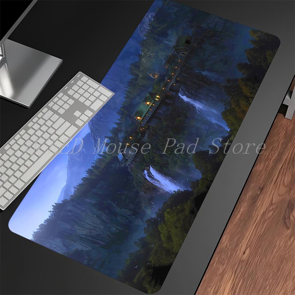 Middle Earth Mouse Pad LLords of Rings Computer Desk Mat Gamer Keyboard Mat Stitched Edge Mousepad Cabinet Pc Table Mouse Mats