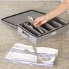 Silverware Storage Box Flatware Organizer Large Capacity Oxford Cloth Utensil Case