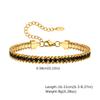 Charms Tennis Bracelet for Women, Cubic Zirconia Chain Bracelet Adjustable,Stainless Steel Miami Link CZ Bangle Gift