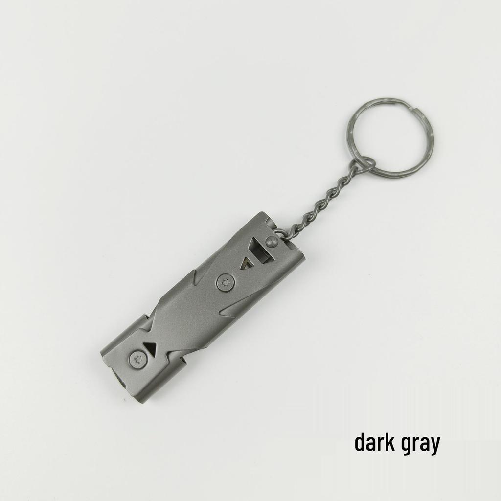 Aluminum Dual-Frequency Survival Whistle - Loud Sound, Double Tube for Outdoor Use