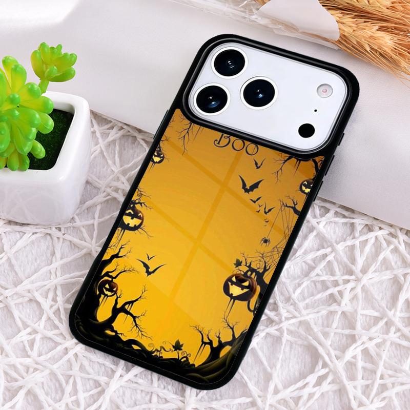 BOO! Happy Halloween Pumpkin Phone Case for iPhone 17 Air 16 15 11 12 14 13 Pro Max Shockproof Cover