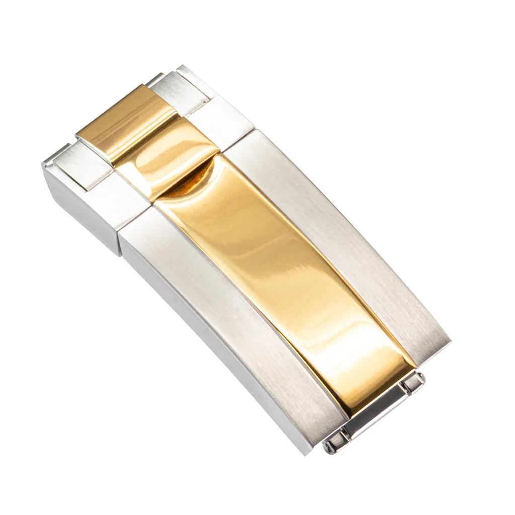 Neue Edelstahlschließe für Rolex DAYTONA SUBMARINER GMT Feinverstellung Gleitverschluss für Gummi-Uhrenarmband Schnalle Zubehör