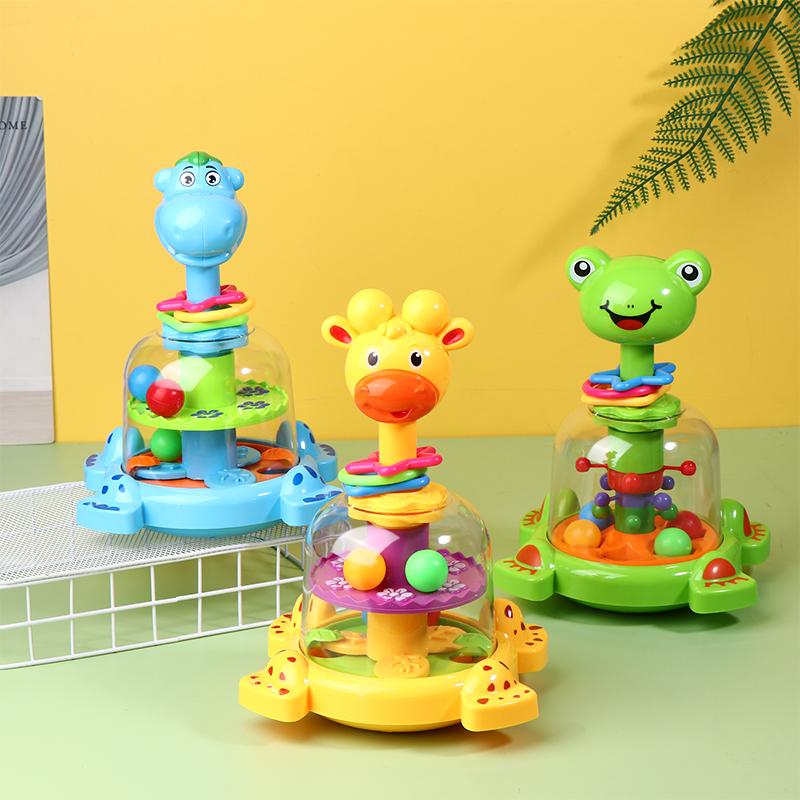 Kids Fun Giraffe Rotating Jumping Ball Rolling Beads Toy Baby Early Education Toy Finger Skill Training Montessori Baby Toy