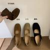 Fashion Shoes Woman Flats Square Toe Autumn Dress Retro Fall Ballerinas Mary Janes Shoes Woman Flats Autumn Square Toe Dress Ballerinas