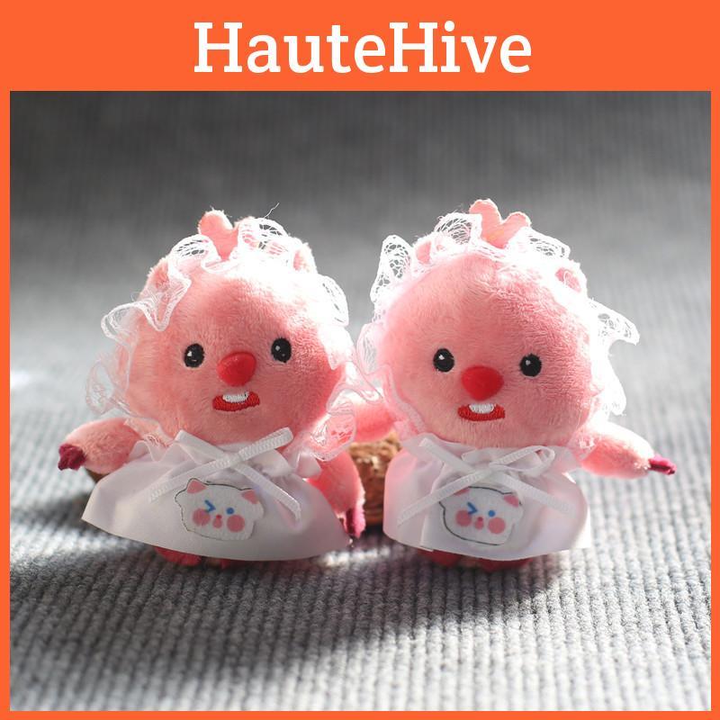 Charming Maid Squirrel Plush Keychain Soft Short Plush Stuffed Doll