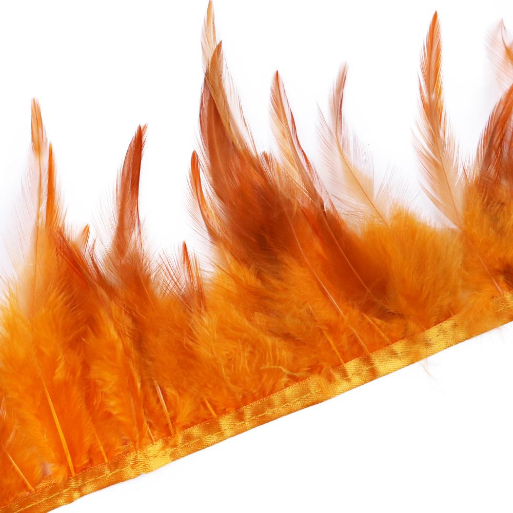 Dyeing Rooster Feathers Trim 4-6Inch Chicken Feather Fringe Ribbon for Clothing Accessories Wedding Decoration Plumas for Crafts