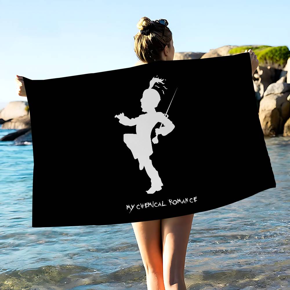 Band My C-Chemical R-Romance Microfiber Printed Beach Towel Mountain Climbing Yoga Beach Swimming Running Absorbent Soft Towel