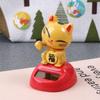 Decor Car Ornament Dancing Lucky Cat Figure Lucky Cat Model Toys Shaking Head Swing Doll Solar Toys