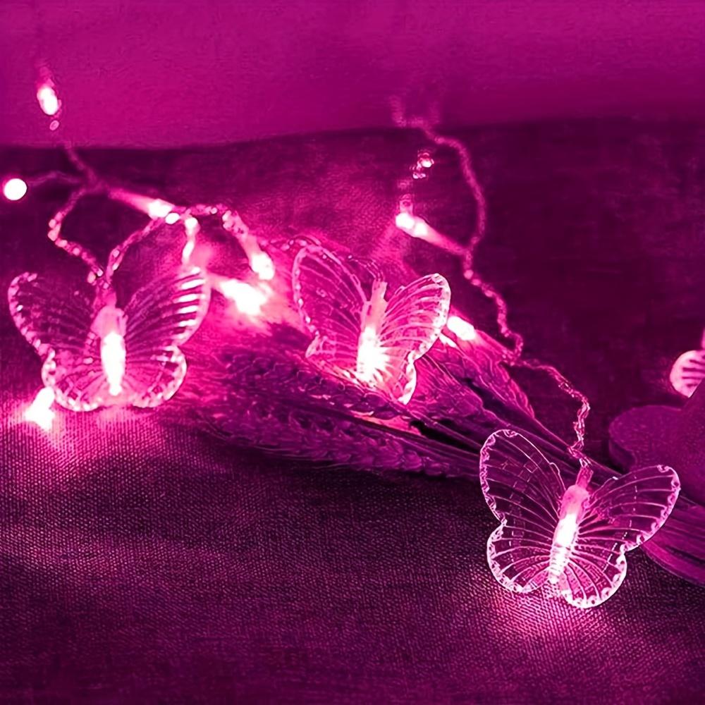 LED Butterfly Fairy Lights with Remote Control Infrared, USB IPX Free Curtain String Lights Warm Glow for, Outdoor Christmas Wedding Party Decorati