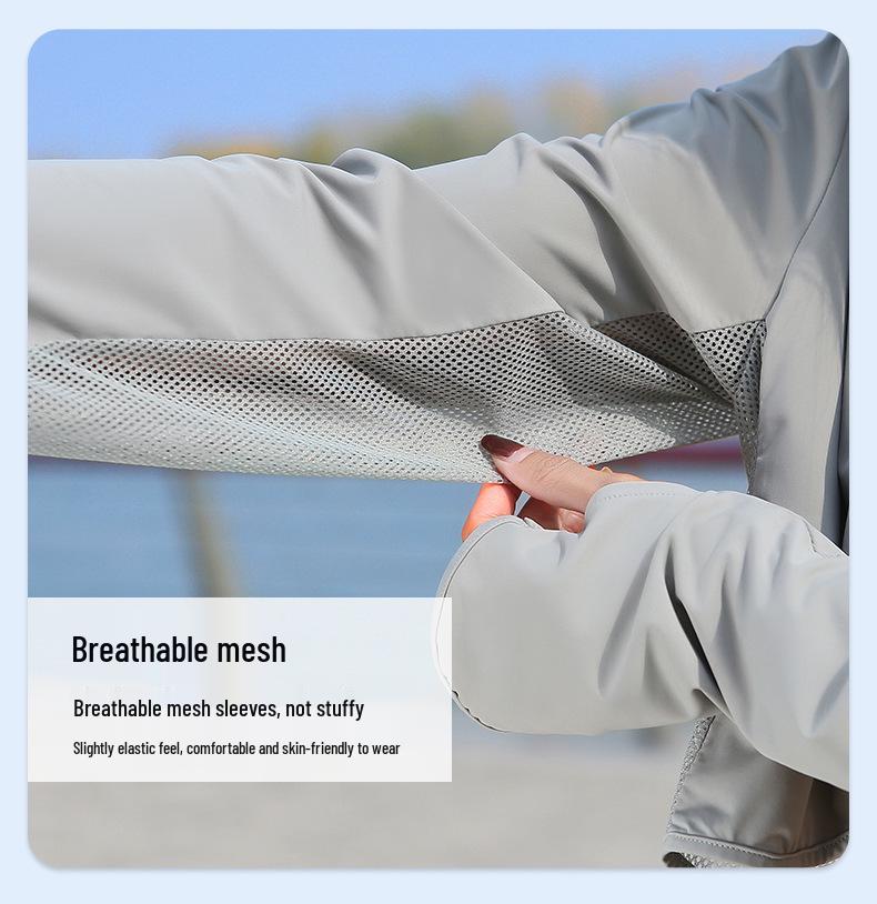 Women's Summer Sun Protection Shawl with Stand Collar - Cool, Breathable, for Driving/Cycling