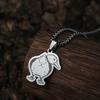 Kinitial Stainless Steel Necklaces Fluffy Duck Butt Looking Behind Animal Pendants Chains Choker Necklace For Women Jewelry