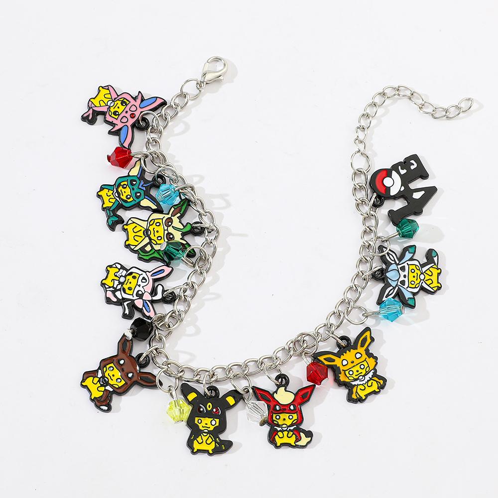 Bracelet Pendentif Pikachu Pokemon Bijoux de Mode Multi-Éléments Style Européen Américain pour Femmes