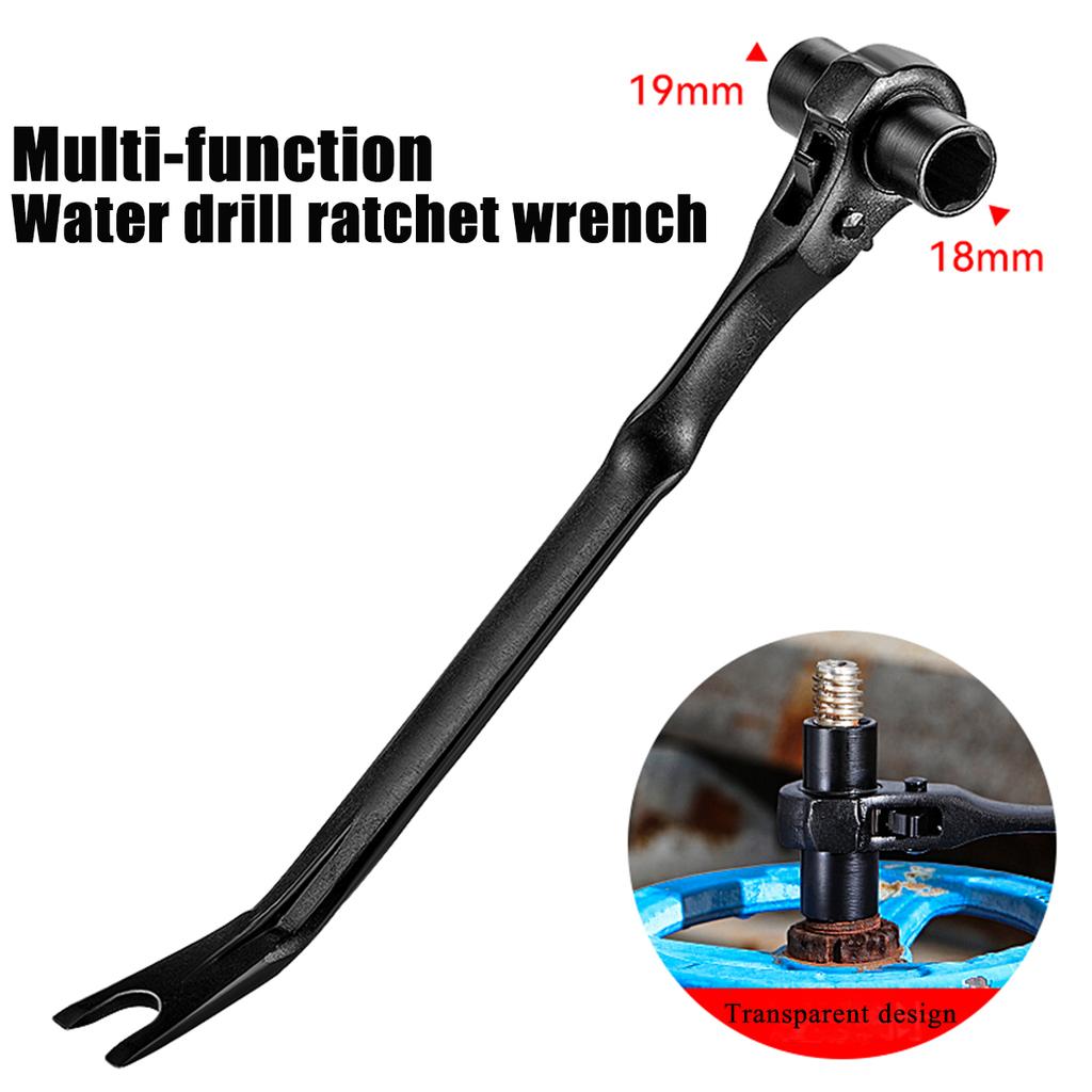 Car Repair Tire Pry Bar Temporary Hammer Replacement Multi-functional Ratchet Wrench for Automotive, Demolition, Nail Puller
