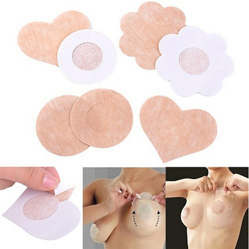 10Pcs Heart Round Petal Adhesive Breast Nipple Cover Sticker Bra Pad Patch