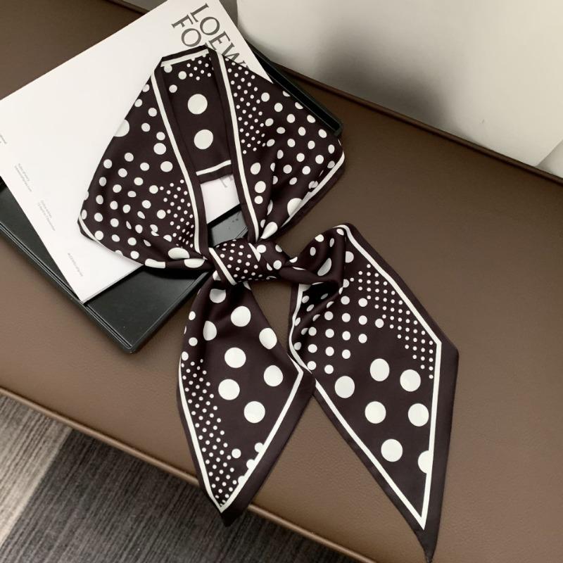 Silk Scarf, Long Strip, Versatile Shirt, Neck Protection, Scarf, Silk Scarf, Multi-purpose Headscarf, Headband, Hair Tie, Decorative Waist Belt.