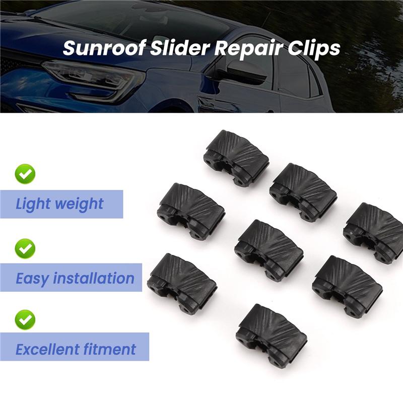 80Pcs Car Sunroof Slider Repair Clips For Renault Megane 3 918066133R 7701209744