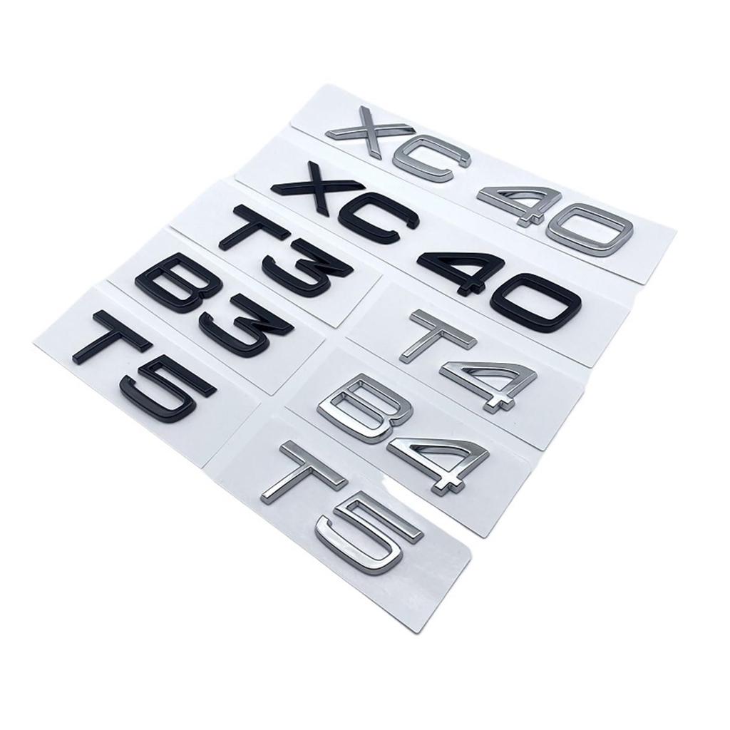 ALMVIS Glossy Black Silver Emblem Nameplate Sticker Volvo XC40 B3 B4 T3 T4 T5
