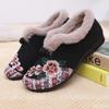 Winter Simple Comfortable Daily Casual Cotton Shoes Embroidered Bag Heel Warm Ethnic Style  Soft Soled Women's Cotton Shoes
