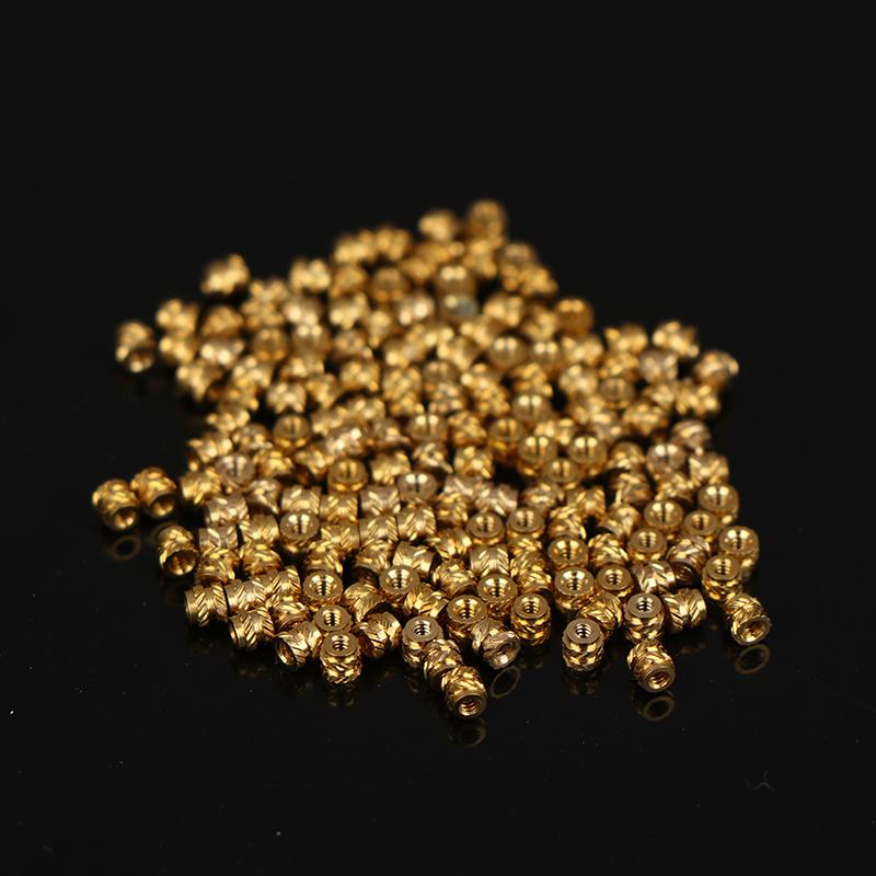 M1 M1.2 M1.4 Brass Threaded Inserts Nut Kit Hot-Melt Copper Nut Knurled Embed Injection Brass Insertnut For 3D Printer Component