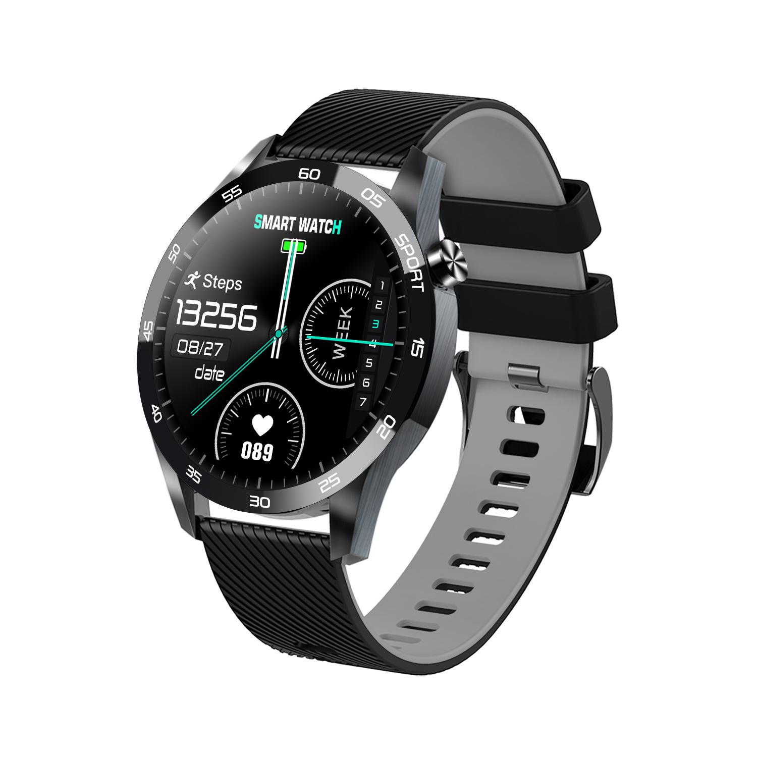 F22L Smart Bracelet: Body Temperature, Blood Oxygen, Heart Rate & Blood Pressure Tracker with Pedometer & Alerts.