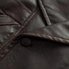 European & American Women's Casual Lapel Leather Jacket Coat - Fashionable Cross-Border Style