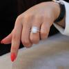 5ct Simulated Zircon Princess Cut Ring for Women Elegant Engagement Wedding Band