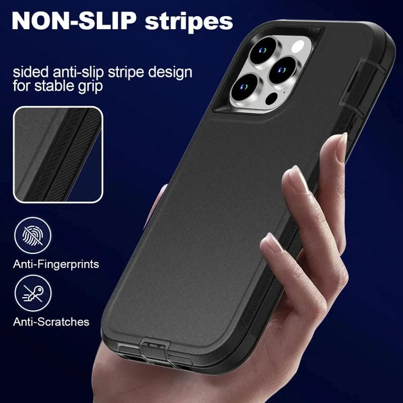 Custodia per telefono 3 in 1 Resistente Militare Antipolvere per iPhone 17 16E 15 16 14 Plus 13 12 MINI 11 17 Pro Max 17 Air Copertura Protettiva