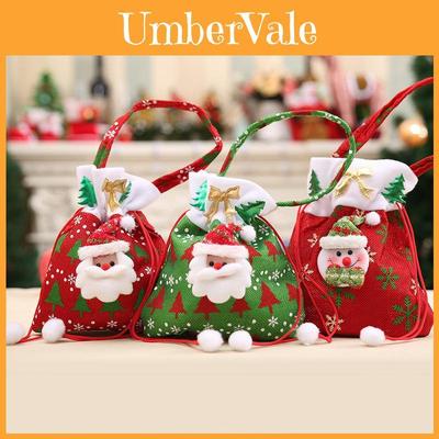Saco de Presente de Natal com Design do Papai Noel Para Decoração de Feriado e Embalagem de Presentes