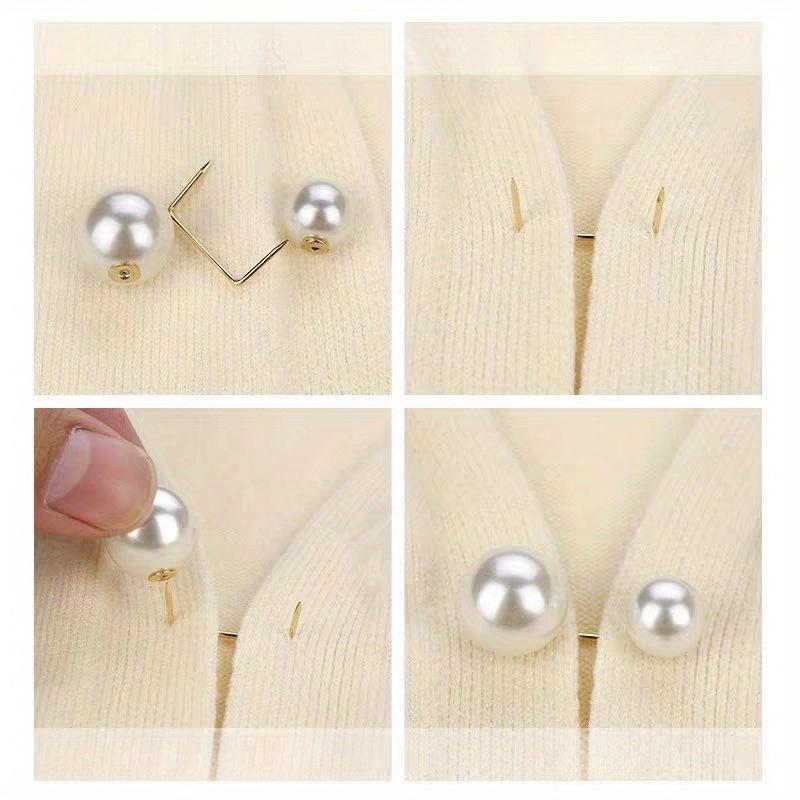 Pearl Brooch Pins For Clothing, Anti-Slip Safety Pin For Dress Waist Cinching, Collar Adjusting, Scarf Securing, Accessories