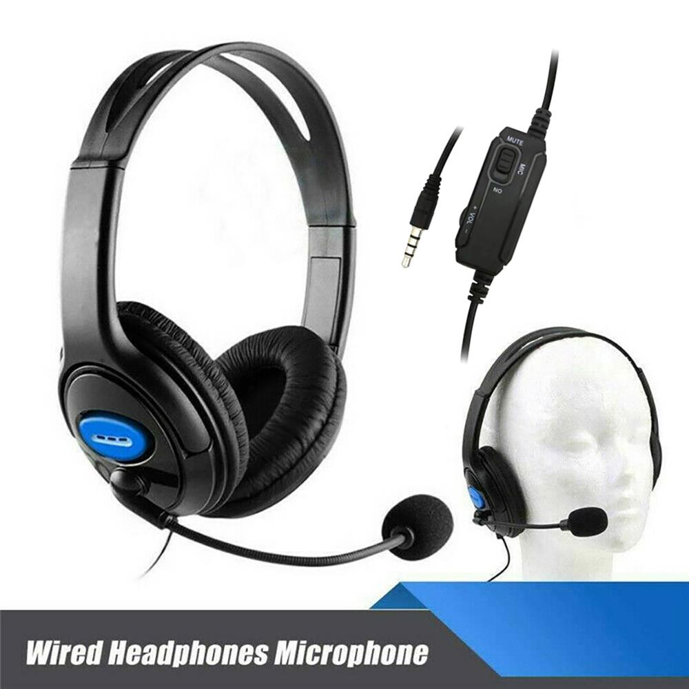 3.5mm Wired Gaming Headphones for PS4 Laptop PC Computer Headset with Microphone Volume Control Mute Button Earphone Helmet