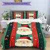 3pcs Christmas, Santa Claus Bedding Set, Breathable And Soft, Suitable for All Seasons Machine Washable, Suitable for Bedroom Decoration,yy250822184