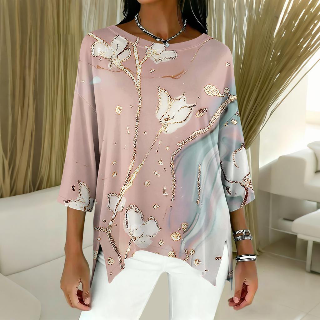 Women's 3/4 Sleeve Shirts Graphic Tees Shirts Casual Basic Tops Pullovers
