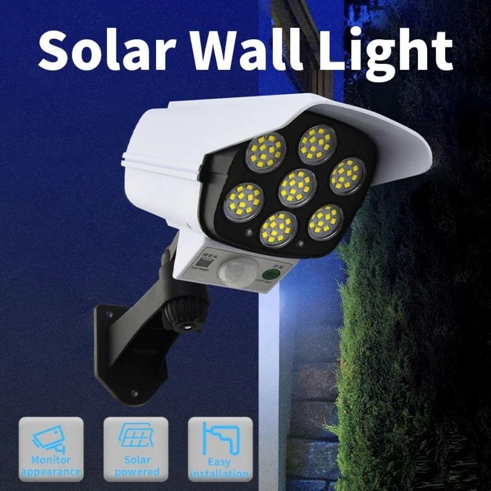 77 LED Dummy Camera Wall Lamp Solar Powered Solar Surveillance Lights LED Light Garage