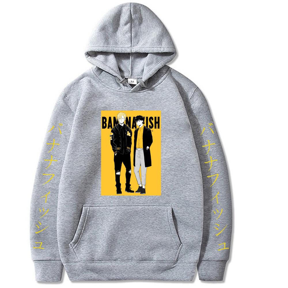 Mikiny Banana Fish Dámské Pánské Mikiny s kapucí s dlouhým rukávem Unisex Cool Streetwear Y2K Streetová móda Pulovr Oblečení