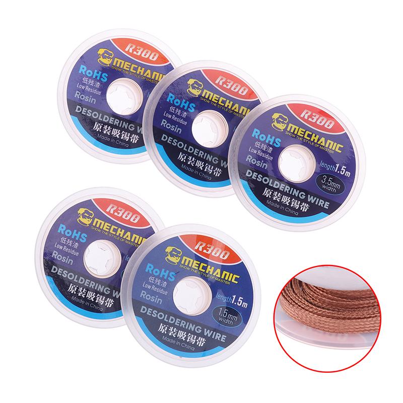 1 Piece Desoldering Braid Pcb Welding Rework Tool Mechanic Desoldering Wire Solder Wick Tin Remover 1.5 Meters Length