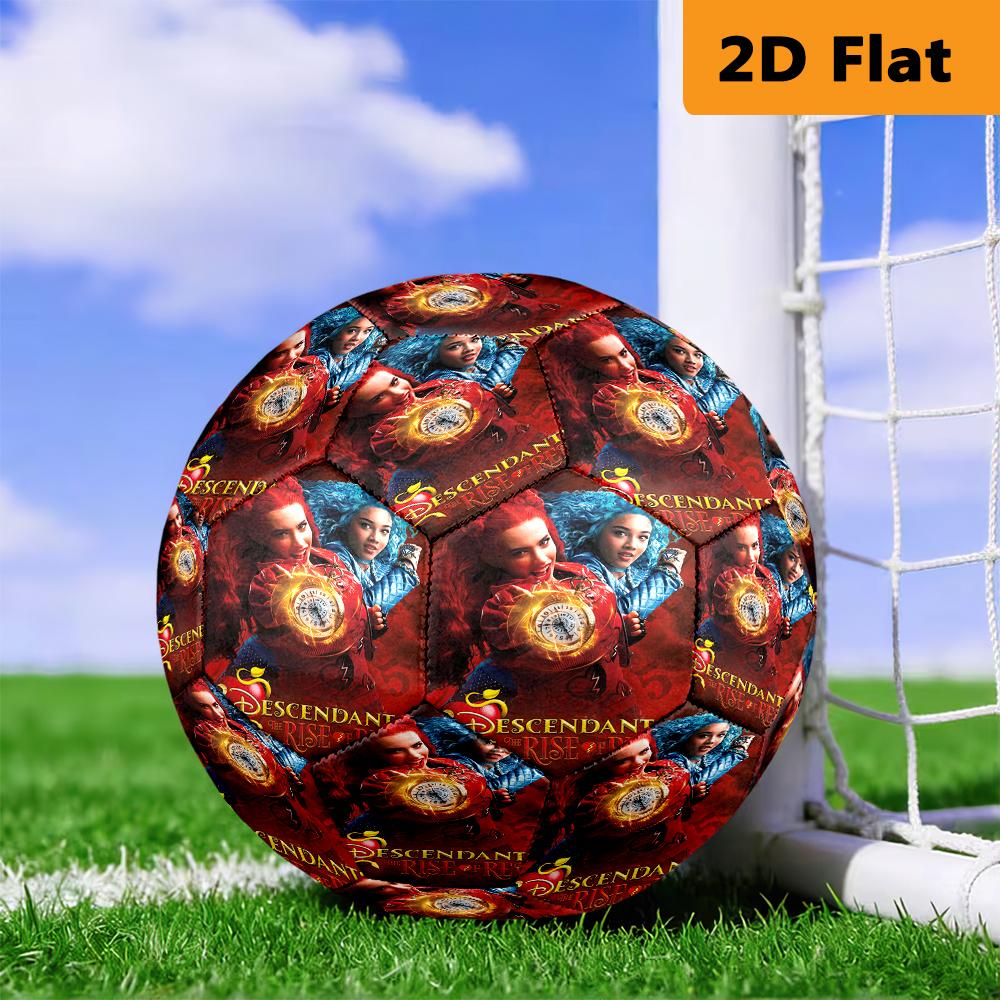 Descendants Rise Red Soccer Ball Suitable For Both Training And Competition High Elasticity Very Elastic