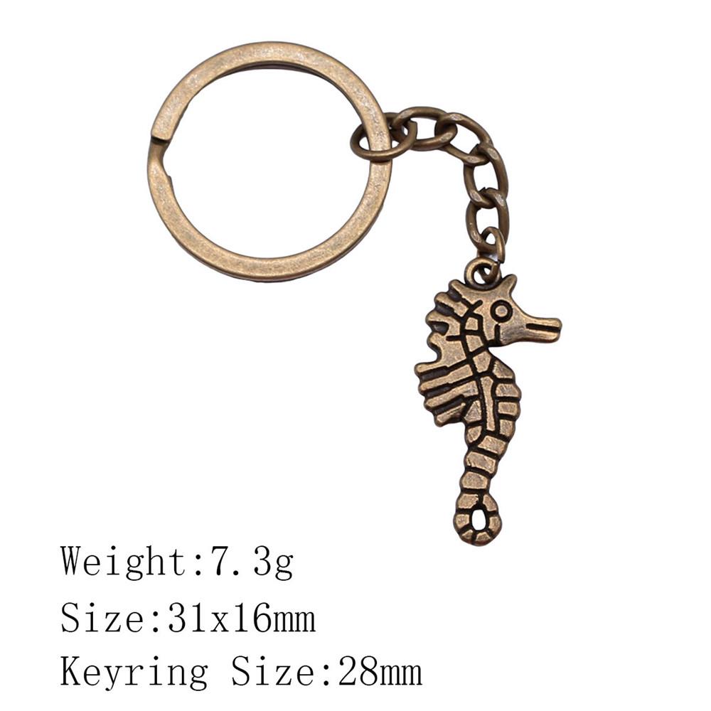 Mother's Day Keychain For Bags Seahorse Octopus Mermaid Key Ring Souvenir Men Chains