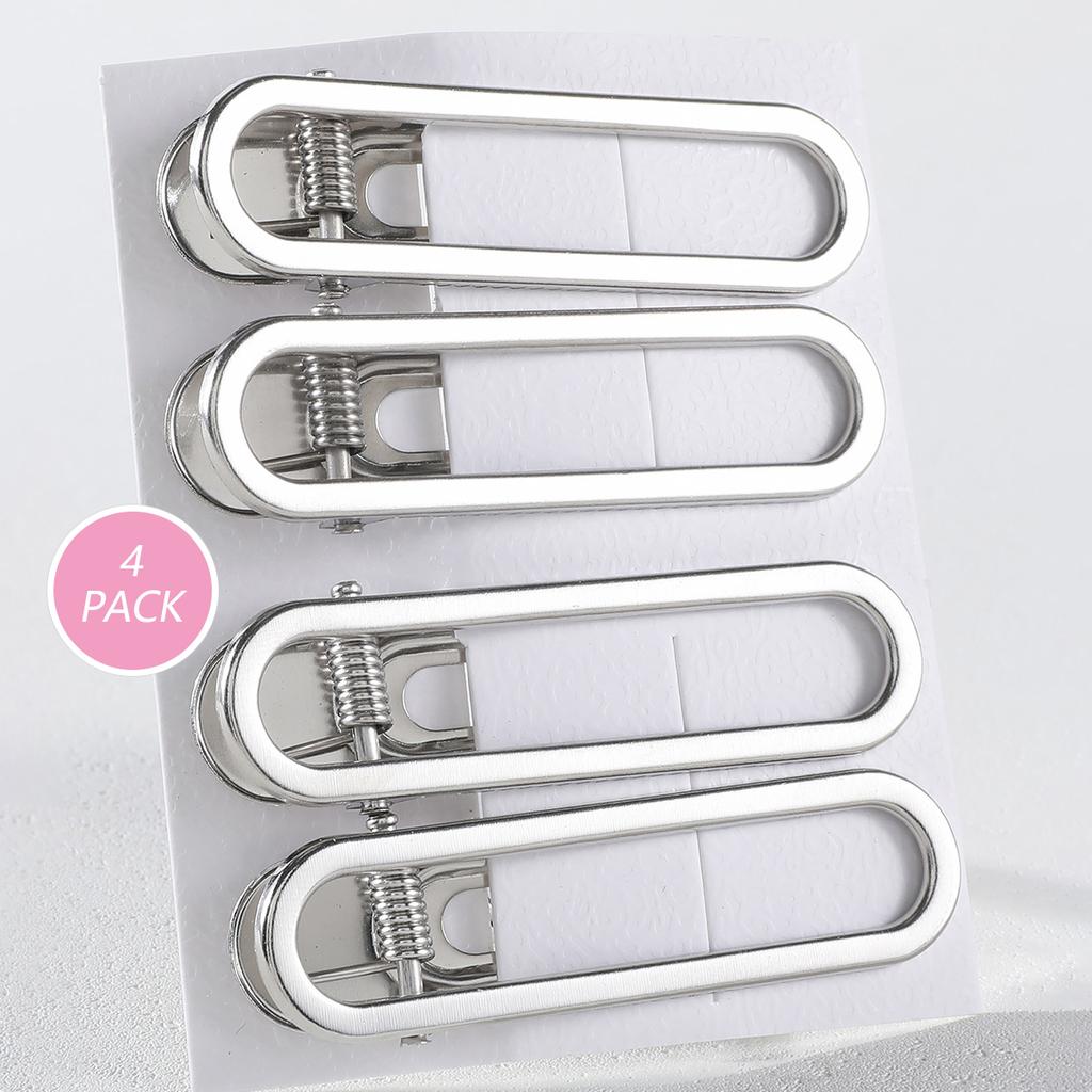 4/24Pcs Silver Y2k Hair Clips for Women Hollow Out Metal Duckbill Clip Gilrs Hairpins Side Clips Styling Girls Hair Accessories