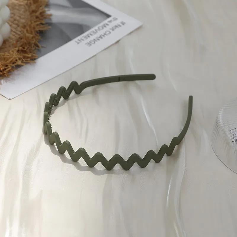 Neuer Modischer Peeling Rutschfester Harz Stirnband Einfarbig Welle Haarband Mädchen für Damen Haaraccessoires Reifen Haarband