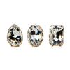 3PCs Square Shape Vintage Wedding Ring Adjustable Size Adjustable Crystal Ring  Party Accessories
