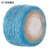 Gradual Change Cake Color Hollow Cotton Flash Silk Segment Dyed Crochet Bag Round Strand Colored Cotton Thread 200G