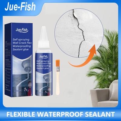 JUE-FISH Selante flexível à prova d'água para reparar rachaduras em paredes, evitando a quebra de tijolos e preenchendo vazamentos Adesivo multifuncional à prova d'água