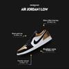 New Jordan 1 Low Gold Toe GS CQ9487-700